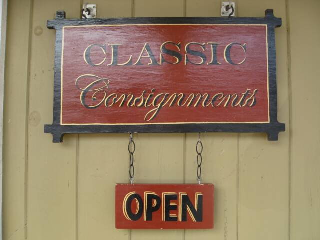 consignment store sign